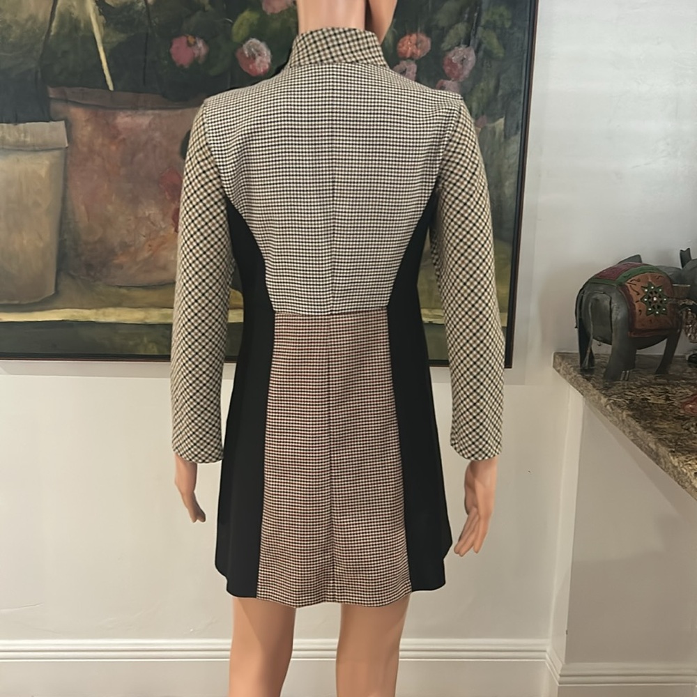 ** LAST DAY 6/18..Donating ** Zara houndstooth patchwork mini dress - Picture 8 of 12